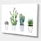 Designart - Cactus Succulent Aloe Vera Home Plants In The Pots - Farmhouse Canvas Wall Art Print